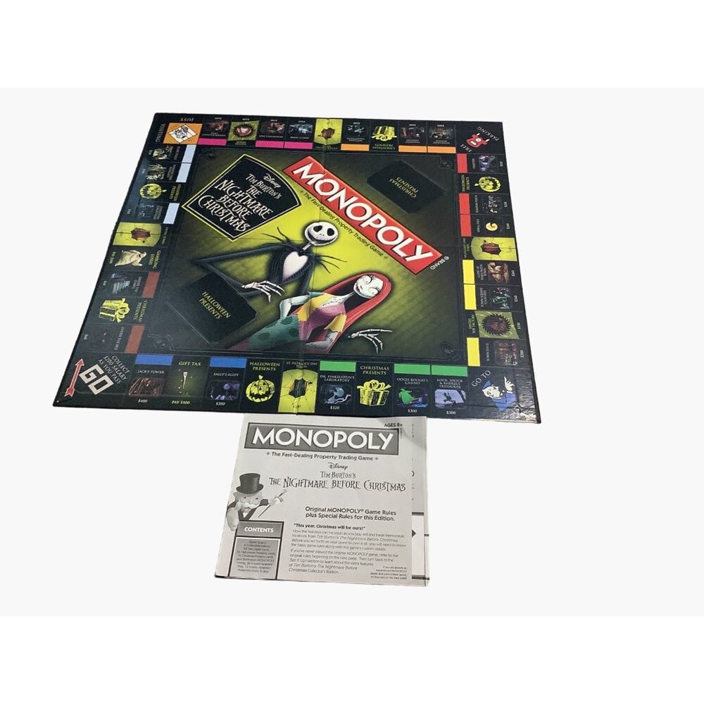 Monopoly: The Nightmare Before Christmas Edition Instruction Manual Board Game O